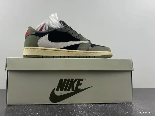 HYPE DM7866-002 OLIVE' JORDAN OG AIR 1 SP TRAVIS LOW 'BLACK X SCOTT 0325
